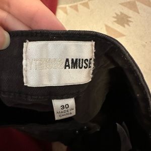 black society amuse jean shorts